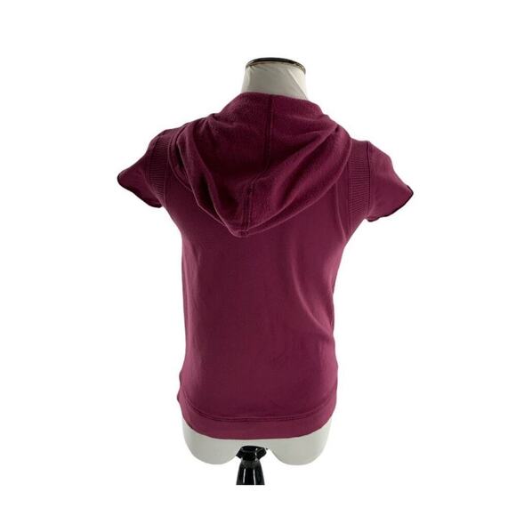 Authentic Retro Sports Hooded Top Womens Size Medium Short Sleeve Activewear - Picture 4 of 7